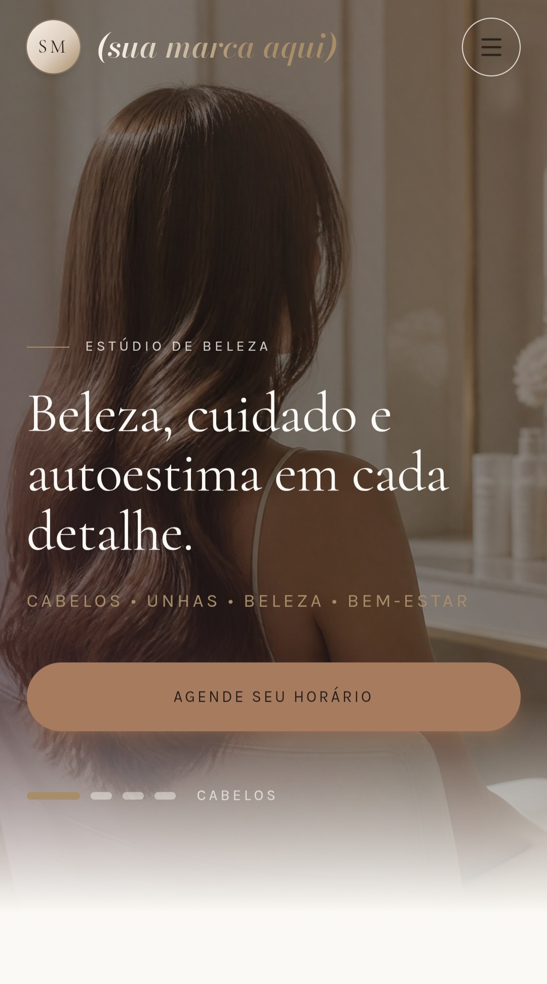Site criado para Estúdio de Beleza